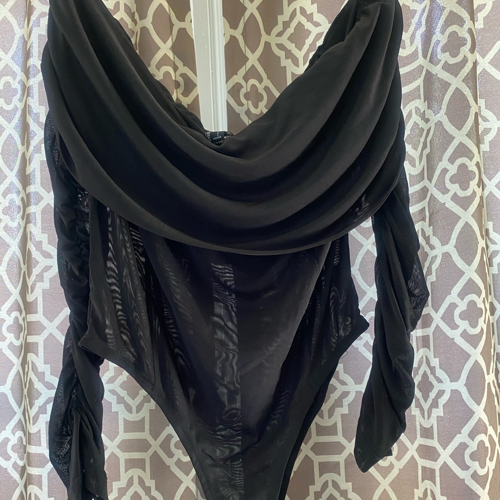 Black Mesh Bodysuit